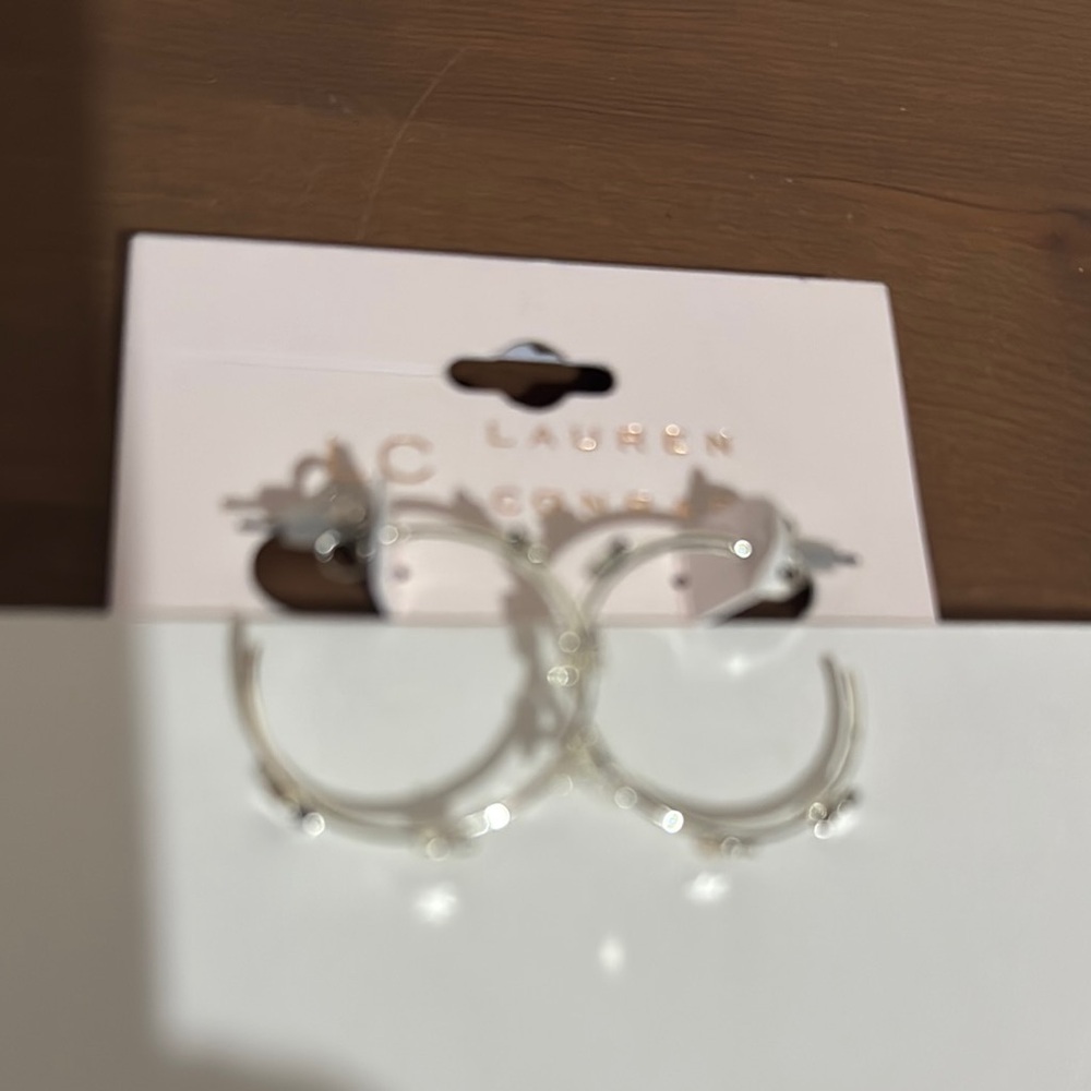 Lauren Conrad Silver Hoop Earrings